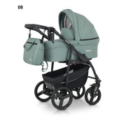 Verdi Travel col.08  eko āda (mint) Bērnu universālie rati 3in1